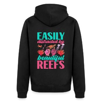 Marine Biology Marine Biologist - Unisex Premium Organic Zip Hoodie - black - Back - Nico (187cm)