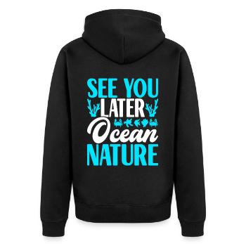 Marine Biology Marine Biologist - Unisex Premium Organic Zip Hoodie - black - Back - Nico (187cm)