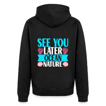 Marine Biology Marine Biologist - Unisex Premium Organic Zip Hoodie - black - Back - Nico (187cm)