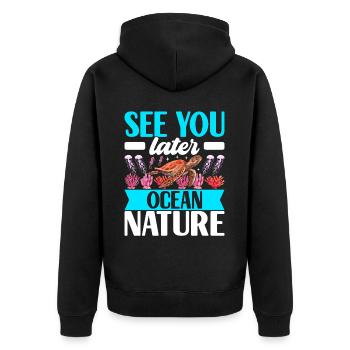 Marine Biology Marine Biologist - Unisex Premium Organic Zip Hoodie - black - Back - Nico (187cm)
