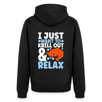 Marine Biology Marine Biologist - Unisex Premium Organic Zip Hoodie - black - Back - Nico (187cm)