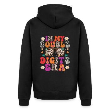 Double Digit Birthday Decoration Girls 10 - Unisex Premium Organic Zip Hoodie - black - Back - Nico (187cm)