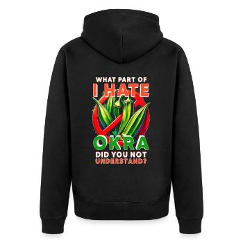 Hater de gombo - Veste à capuche bio Premium Unisexe - noir - Dos - Nico (187cm)