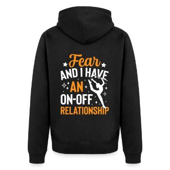 Baton Twirler Fear On-off Relationship Design - Unisex Premium Organic Zip Hoodie - black - Back - Nico (187cm)
