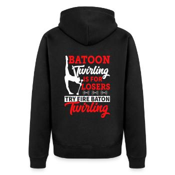 Rouler des matraques, c’est pour les perdants. - Veste à capuche bio Premium Unisexe - noir - Dos - Nico (187cm)
