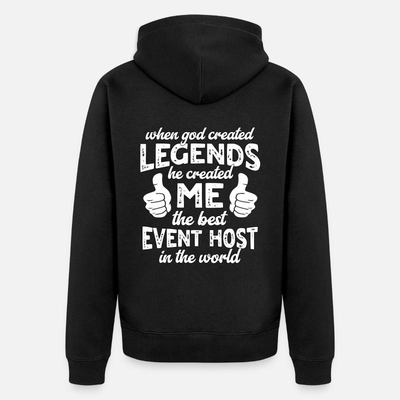 Bester Event Host Legende - Unisex Premium Bio Zip Hoodie - Schwarz