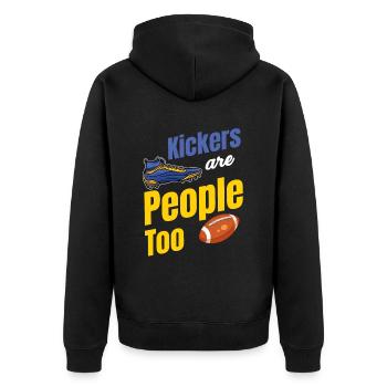 Les botteurs sont aussi des quarts-arrières de football - Veste à capuche bio Premium Unisexe - noir - Dos - Nico (187cm)