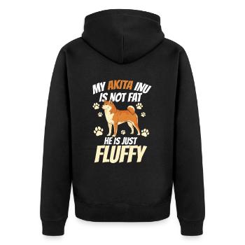 Akita Inu est juste un Akita Inu japonais moelleux - Veste à capuche bio Premium Unisexe - noir - Dos - Nico (187cm)