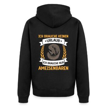 Juste besoin d’un fourmilier Ours mangeur de fourmis - Veste à capuche bio Premium Unisexe - noir - Dos - Nico (187cm)