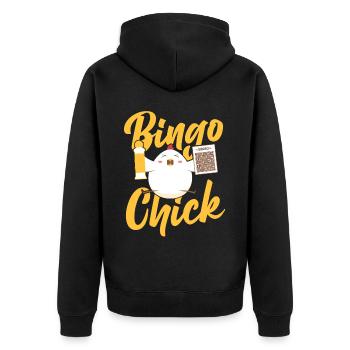 Joueur de bingo Chicken Girl Bingo - Veste à capuche bio Premium Unisexe - noir - Dos - Nico (187cm)