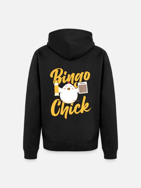 Bingo Player Chicken Girl Bingo - Unisex Premium Organic Zip Hoodie - black
