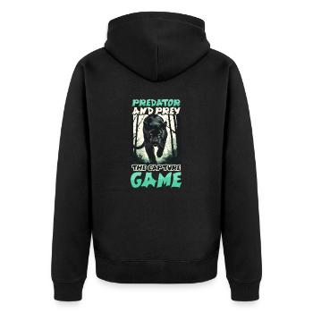 Photographe animalier Prédateur Proie La Capture Ga - Veste à capuche bio Premium Unisexe - noir - Dos - Nico (187cm)
