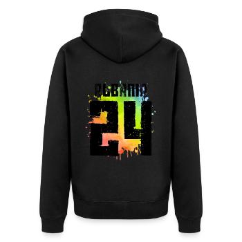 Albanien 24 Trikot 2024 - Unisex Premium Bio Zip Hoodie - Schwarz - Hinten - Nico (187cm)