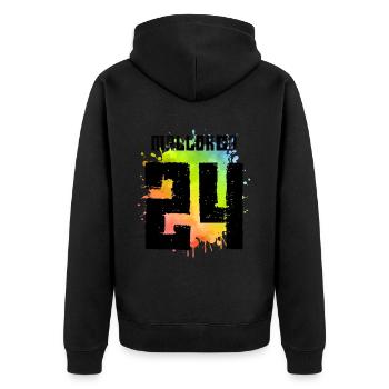 Mallorca 24 Trikot 2024 - Unisex Premium Bio Zip Hoodie - Schwarz - Hinten - Nico (187cm)