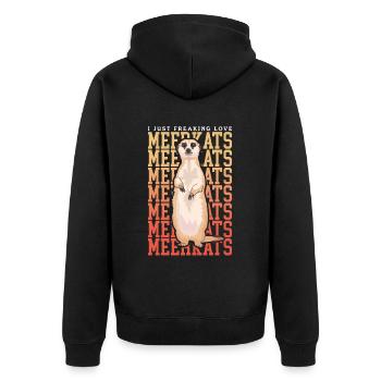 Suricate Cool suricate cadeau - Veste à capuche bio Premium Unisexe - noir - Dos - Nico (187cm)