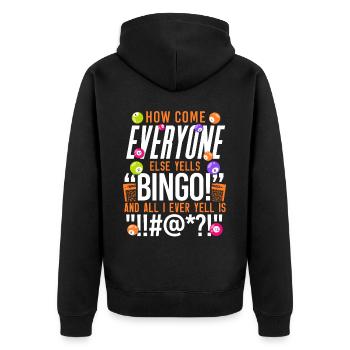 Joueur de bingo Comment se fait-il que tout le monde - Veste à capuche bio Premium Unisexe - noir - Dos - Nico (187cm)