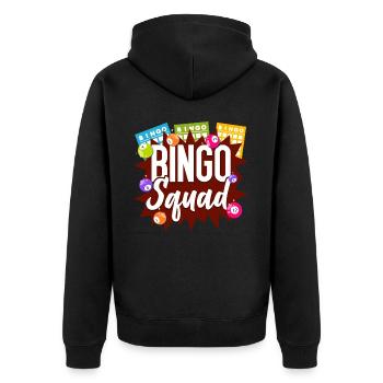 Bingo Player Bingo Squad - Unisex Premium Organic Zip Hoodie - black - Back - Nico (187cm)