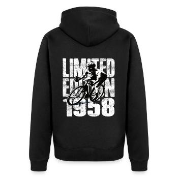 Édition limitée 1958 Édition limitée anniversaire - Veste à capuche bio Premium Unisexe - noir - Dos - Nico (187cm)