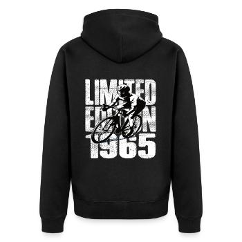 Édition limitée 1965 édition limitée anniversaire - Veste à capuche bio Premium Unisexe - noir - Dos - Nico (187cm)