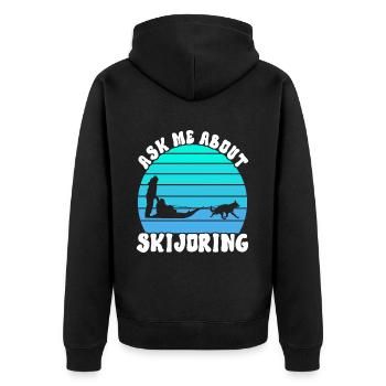 Sledding Sled Dogs - Unisex Premium Organic Zip Hoodie - black - Back - Nico (187cm)
