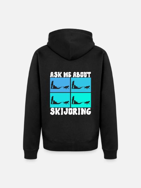 Sledding Sled dogs - Unisex Premium Organic Zip Hoodie - black