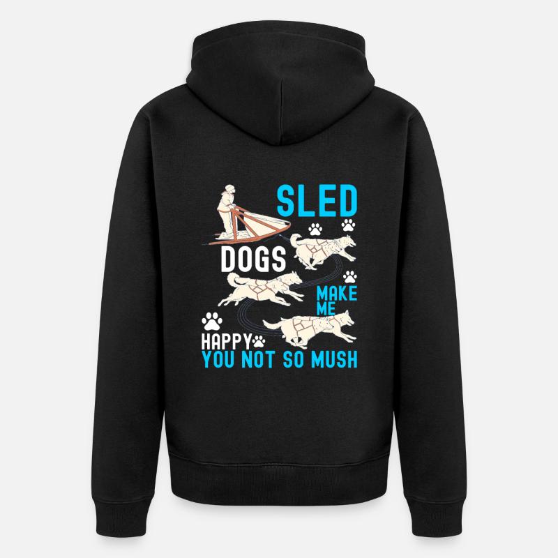 Chiens de traîneau - Veste à capuche bio Premium Unisexe - noir