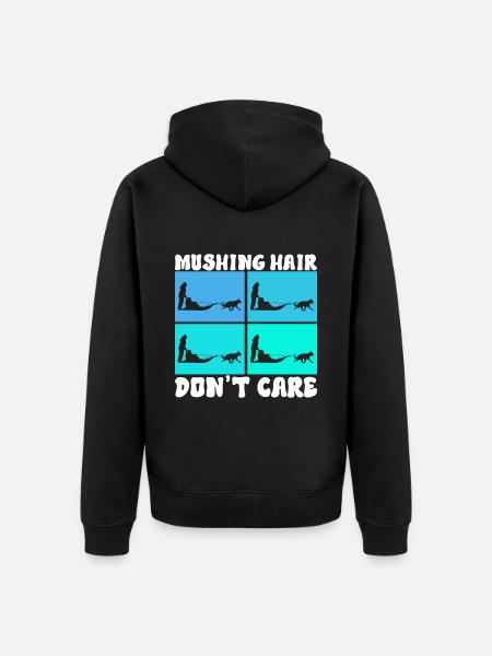 Sledding Sled dogs - Unisex Premium Organic Zip Hoodie - black