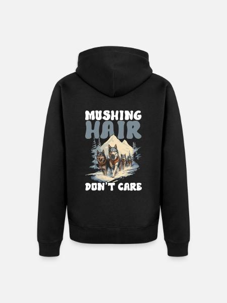 Sledding Sled Dogs - Unisex Premium Organic Zip Hoodie - black