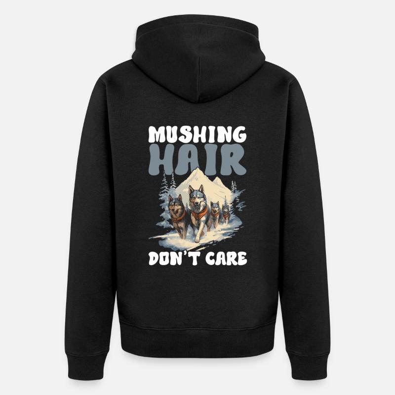 Chiens de traîneau - Veste à capuche bio Premium Unisexe - noir