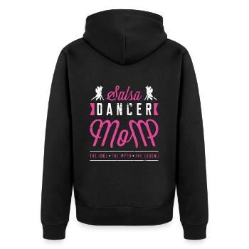 Salsa Dancer Mom The Idol The Myth Salsa Dancing - Unisex Premium Organic Zip Hoodie - black - Back - Nico (187cm)