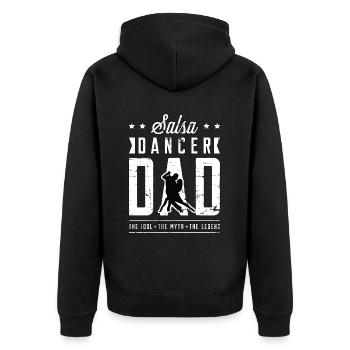 Danseur de salsa Papa L’idole Le mythe Danse Sport - Veste à capuche bio Premium Unisexe - noir - Dos - Nico (187cm)