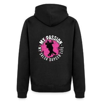 Salsa Dancer My Passion My Salsa Music Dance Sport - Unisex Premium Organic Zip Hoodie - black - Back - Nico (187cm)