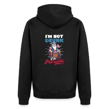 4 juillet American Gnome Not Drunk I’m Patriotic (en anglais seulement) - Veste à capuche bio Premium Unisexe - noir - Dos - Nico (187cm)