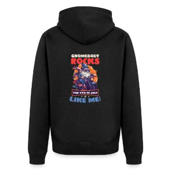 4 juillet Gnome américain Gnome Gnome Rocks Like Me - Veste à capuche bio Premium Unisexe - noir - Dos - Nico (187cm)