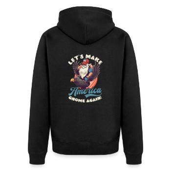 4 juillet American Gnome Make America Gnome - Veste à capuche bio Premium Unisexe - noir - Dos - Nico (187cm)