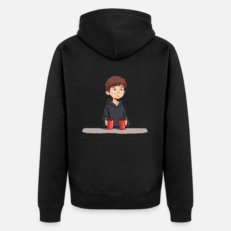 Stapeln Von Bechern Speed Stacker - Unisex Premium Bio Zip Hoodie - Schwarz