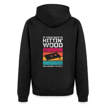 Cornhole - Unisex Premium Organic Zip Hoodie - black - Back - Nico (187cm)