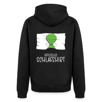 Chemise de nuit officielle Pyjama Alien - Veste à capuche bio Premium Unisexe - noir - Dos - Nico (187cm)
