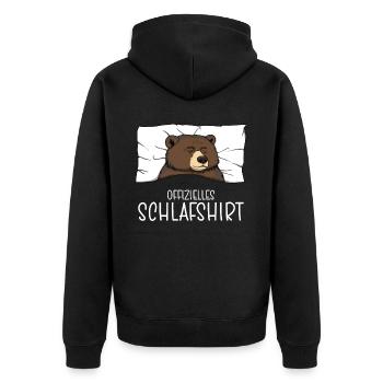 Chemise de nuit officielle Pyjama ours - Veste à capuche bio Premium Unisexe - noir - Dos - Nico (187cm)