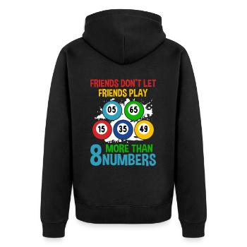 Keno Games Brighten Up Your Game Night With - Unisex Premium Organic Zip Hoodie - black - Back - Nico (187cm)