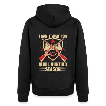 Design pour les amateurs de la saison de chasse à la caille - Veste à capuche bio Premium Unisexe - noir - Dos - Nico (187cm)