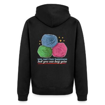 Crochet Crochet fil Crochet Crochet cadeau - Veste à capuche bio Premium Unisexe - noir - Dos - Nico (187cm)