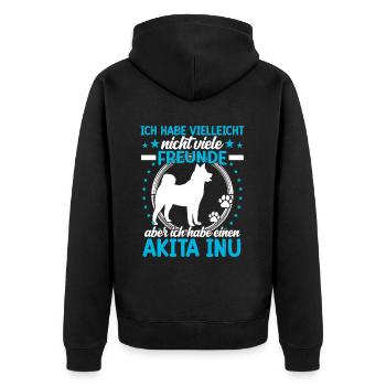 Akita Inu est mon ami japonais Akita Inu - Veste à capuche bio Premium Unisexe - noir - Dos - Nico (187cm)