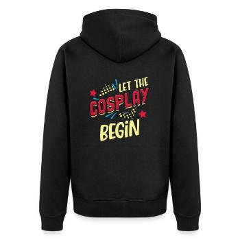 Laissez le Cosplay Commencer Costume Drôle - Veste à capuche bio Premium Unisexe - noir - Dos - Nico (187cm)