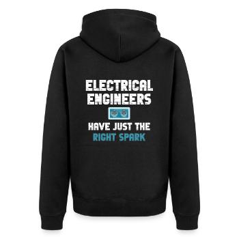 Les ingénieurs électriciens ont exactement ce qu’il faut - Veste à capuche bio Premium Unisexe - noir - Dos - Nico (187cm)