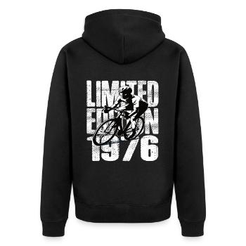 Édition limitée 1976 édition limitée anniversaire - Veste à capuche bio Premium Unisexe - noir - Dos - Nico (187cm)