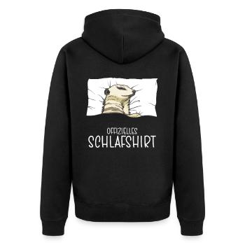 Chemise de nuit officielle Pyjama suricate - Veste à capuche bio Premium Unisexe - noir - Dos - Nico (187cm)