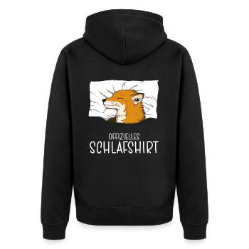 Chemise de nuit officielle Pyjama Fox - Veste à capuche bio Premium Unisexe - noir - Dos - Nico (187cm)