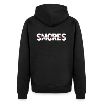 Smores S'mores Ekg Heartbeat - Unisex Premium Bio Zip Hoodie - Schwarz - Hinten - Nico (187cm)