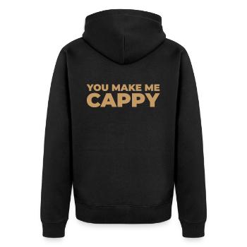 Capybara Capybara Ne vous inquiétez pas, soyez cappécien - Veste à capuche bio Premium Unisexe - noir - Dos - Nico (187cm)